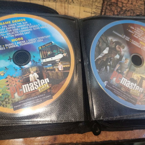 Case with various PC games and demos used