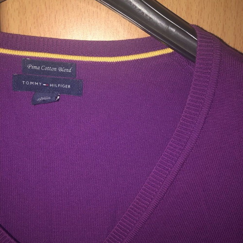 Tommy Hilfiger purple knit sweater like new, size S