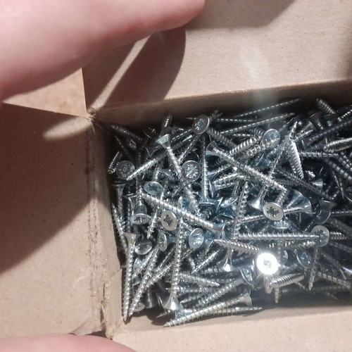 Galvanized cross head chipboard screws 1,000 pcs, diameter M4, length 35mm new