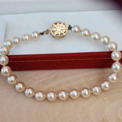 Majorica pearl bracelet 925 silver clasp used