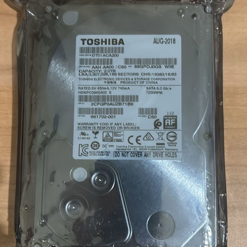 Toshiba CT01ACA200 2TB HDD new, 2 pieces for server NAS
