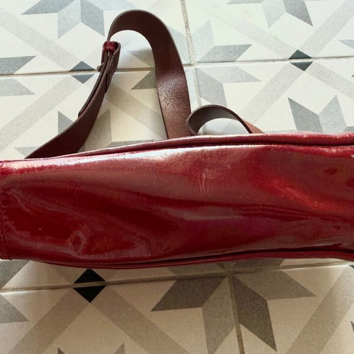Mazzini shoulder bag used, red patent leather