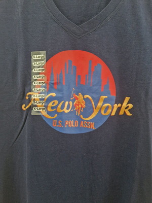 US POLO ASSN. women's short-sleeve T-shirt XL new, blue