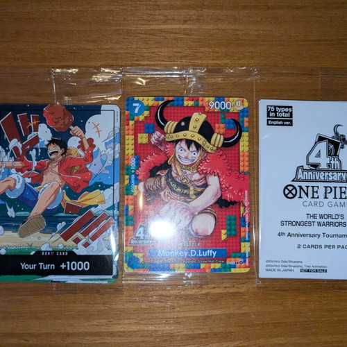 One Piece OP17 4th Anniversary Promo Card Set, sealed