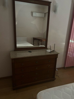 Vanity used with drawers and mirror