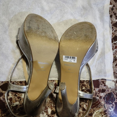 Migato summer sandals, silver, size 40