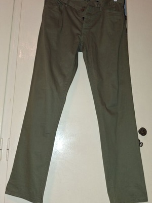 H&M fabric men's pants new, size XXL, green