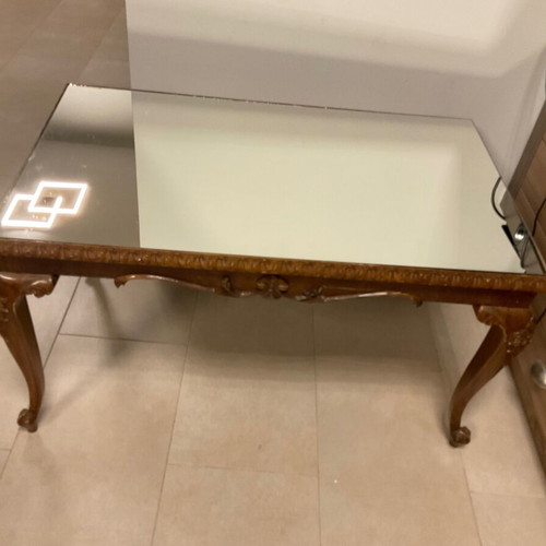 Vintage 50s coffee table with mirror surface like new