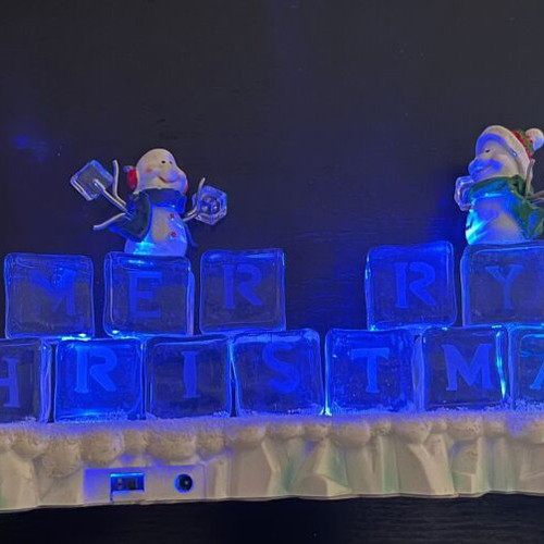 Φωτιζόμενη χριστουγεννιάτικη φιγούρα Merry Christmas σαν καινούργιο
