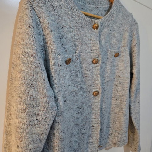 Cardigan with buttons, new, multicolor turquoise, size M