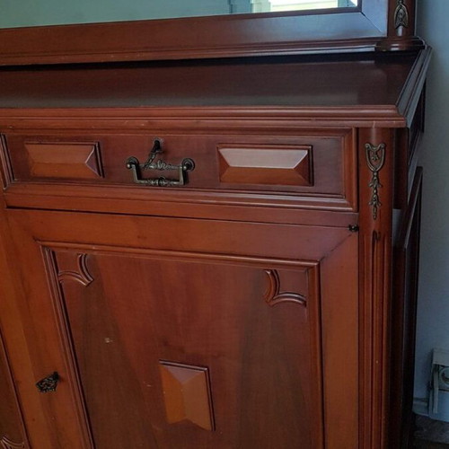 Buffet and mirror set, separate pieces
