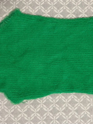 Milkwhite furry bodysuit like new, green, size M