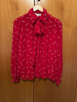 Michael Kors shirt like new, red with bow and inner tank top