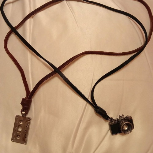 Unisex necklaces new with leather straps, set of 2