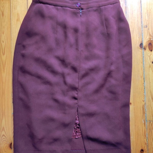 Bill Cost vintage burgundy pencil skirt used, size S-XS