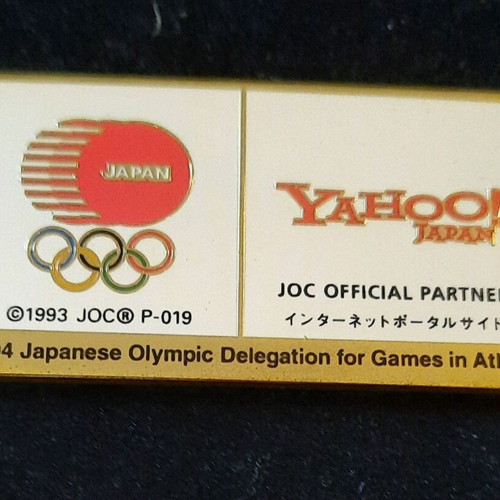 Olympic Games Athens 2004 pin Japanese sponsor Yahoo! Japan new, genuine