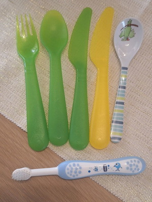 Children's cutlery and toothbrush new set Ikea, Zara Home, Chicco