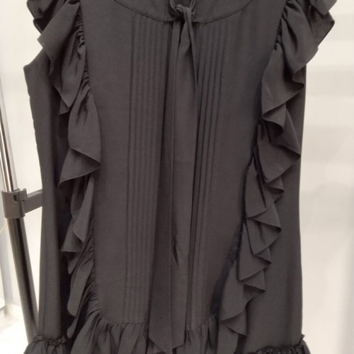 Ted Baker black dress size L like new with ruffles and bow