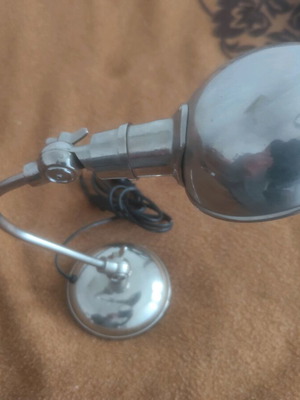 Antique vintage industrial desk lamp nickel like new