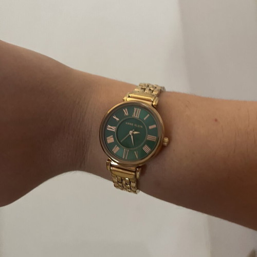Anne Klein women's watch like new, green and gold
