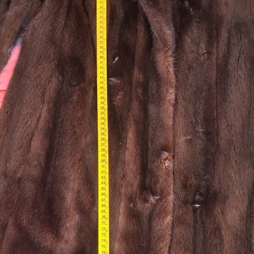 Mink Fur Used Classic Dark Brown 88 cm