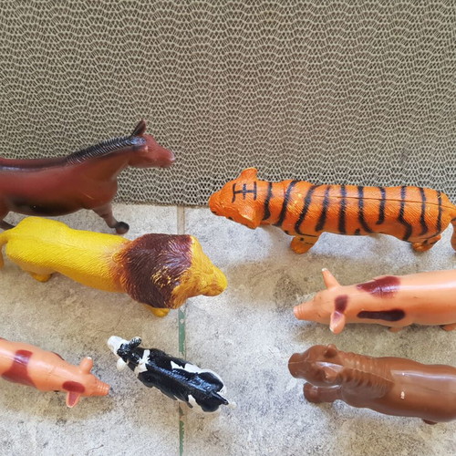 Animal Figures used, pack of 7 different animals