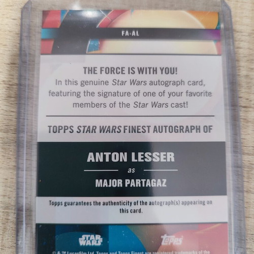 Anton Lesser autograph Star Wars card