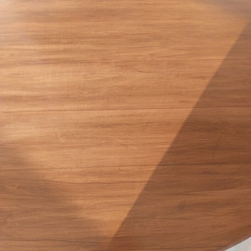 Classic oval coffee table used, solid walnut wood