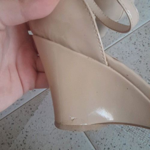 Migato platform shoes used, beige, size 41