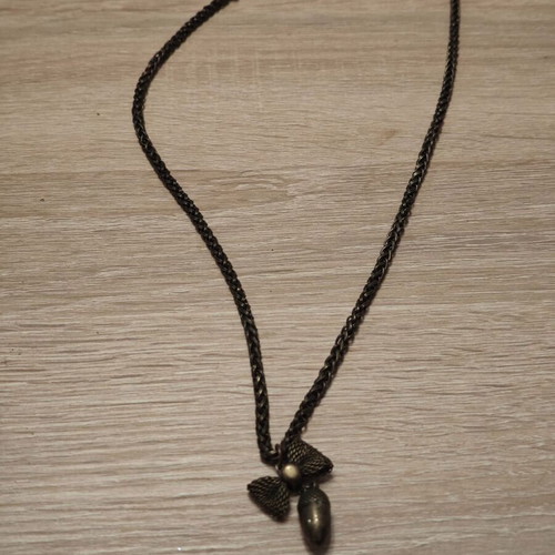 Vintage bronze pendant necklace used