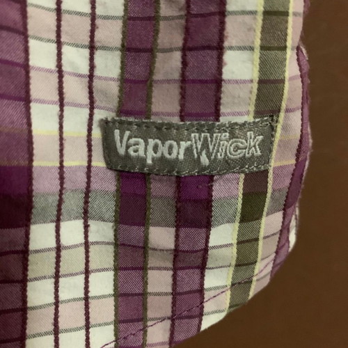 The North Face shirt used, women's large, white and purple