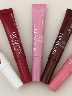 Miss Factor X Lip Gloss με κολλαγόνο σετ 5 τεμ. καινούργιο
