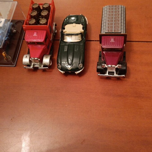 Toy vehicles used, set of 8 trucks, cars, tractors