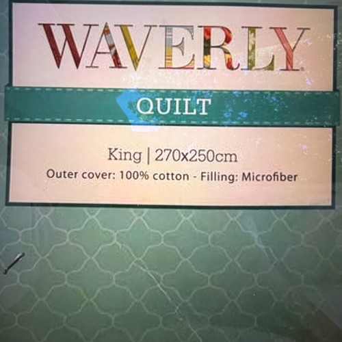 Green checkered bed cover 100% cotton 270x250 cm