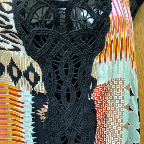 L*Space summer dress loose asymmetric like new, black multicolor
