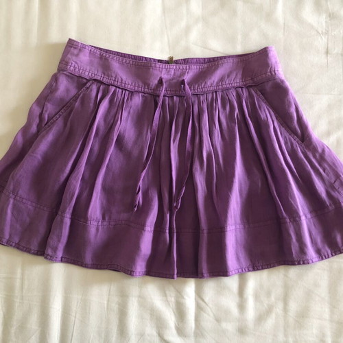 Zara purple short skirt like new with zipper, size S