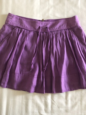 Zara purple short skirt like new with zipper, size S
