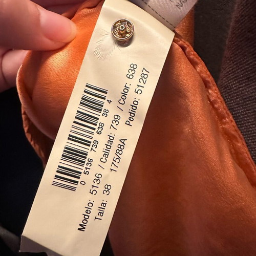 Massimo Dutti top 100% mulberry silk used, peach color, size M