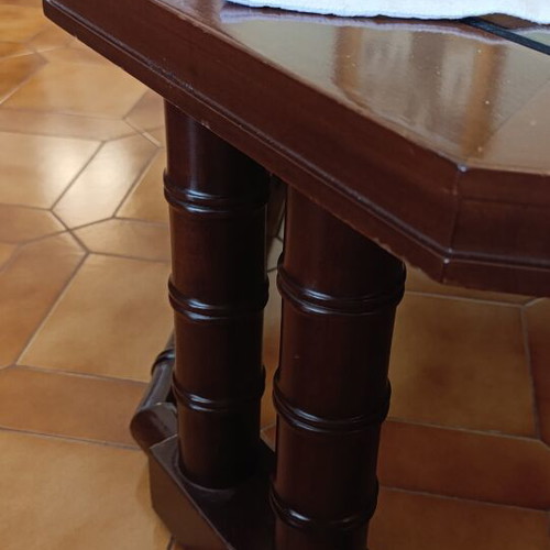 Walnut coffee table Leonidas Varagkis like new, 110x110x43 cm
