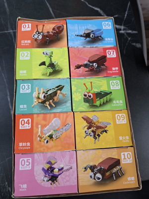 Insect building blocks new, set of 10 pieces that connect