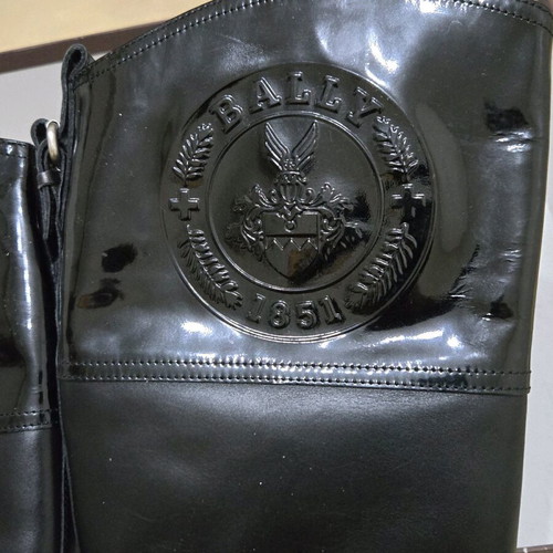 Bally black leather riding boots used, size 36.5