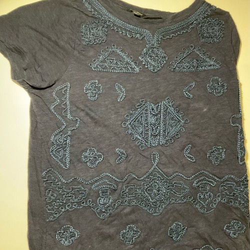 Women's short-sleeve blouse used, black, size 1x