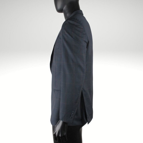 Kent & Curwen men's wool blazer size M blue windowpane