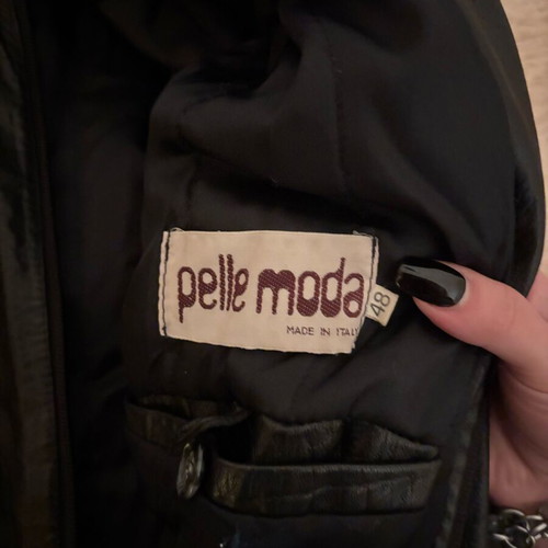Pelle moda leather jacket like new, black, size L
