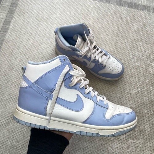 Nike Dunk High used blue athletic shoes size 38.5