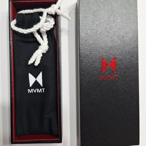 MVMT women's Avenue 14mm black leather strap like new with gold buckle