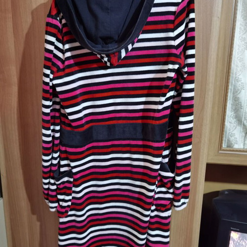 Disney plush striped bathrobe used