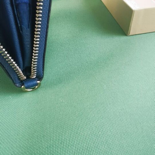 Michael Kors small wallet used, blue and gold