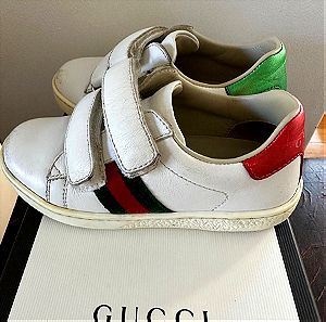Gucci παιδικα sneakers αυθεντικά σε μέγεθος 24 με αρχική τιμή 450.