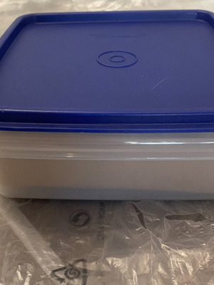 Tupperware 9x9 Square Storage Container with Blue Seal Lid